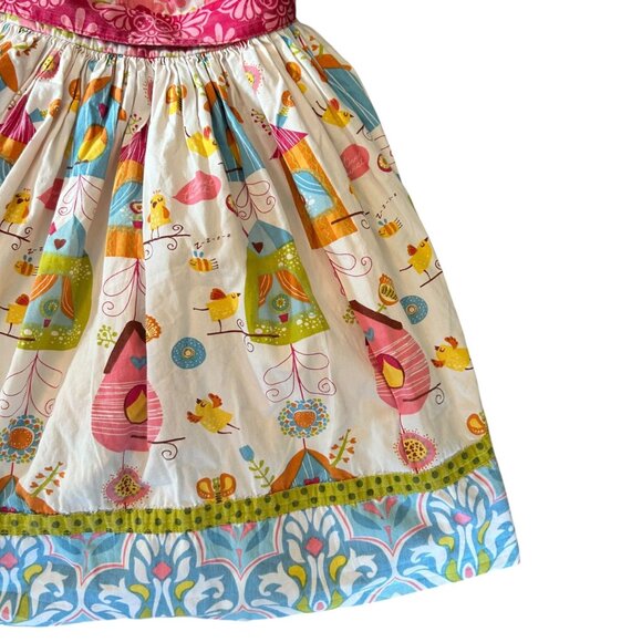 Jelly The Pug Iris Collection Abbey Birdhouse, Bird & Butterfly Print Dress 7 - Picture 3 of 6